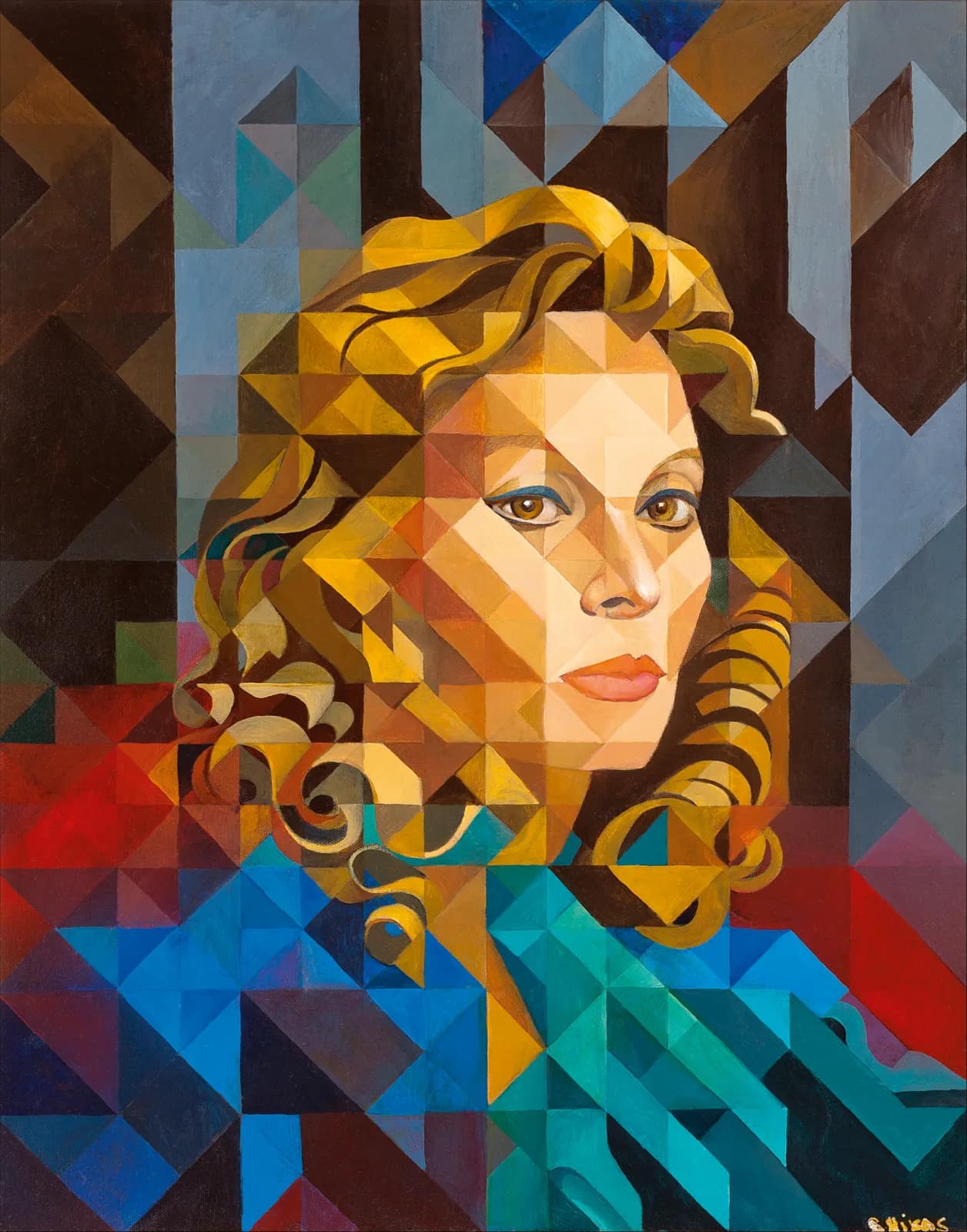 Cubist Perception of Sophia Loren